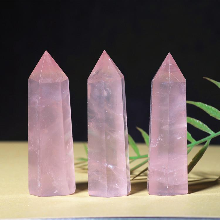 Rose Quartz Crystal Pillar – 11-12cm, alternate angle