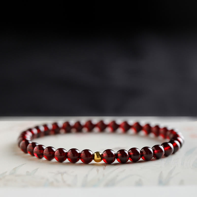 999 Gold Koi Fish Bracelet – packaging and gift box included, garnet and gold koi bracelet set