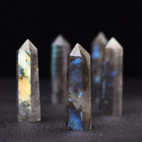 Pilar de cristal de labradorita natural | Equilibrio y sanación de chakras Imagen secundaria del producto
