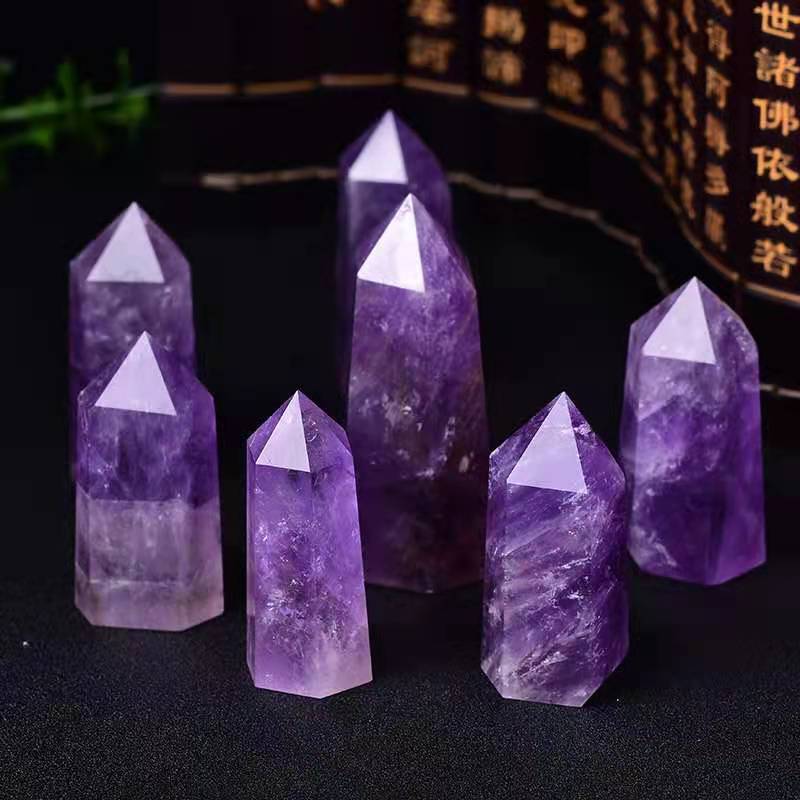 Amethyst Crystal Pillar – 4-5cm, angled view