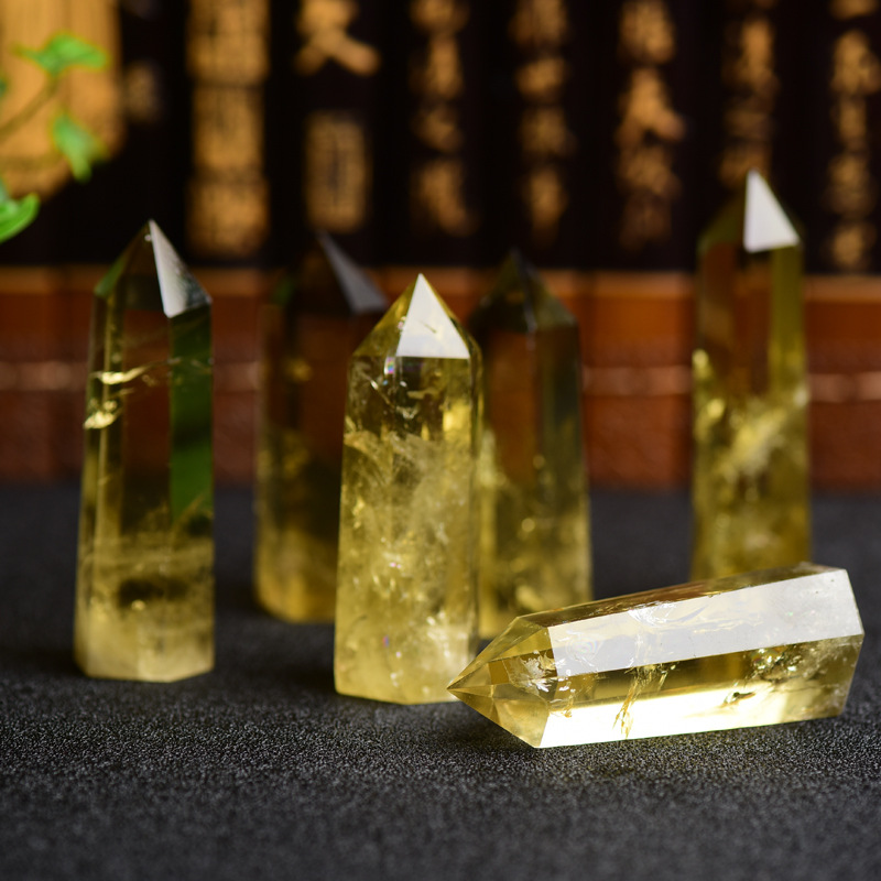 Natural Citrine Crystal Pillar – 3-4cm, front view Main image