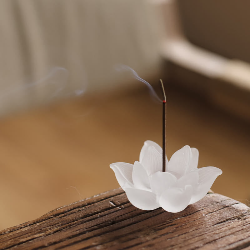 Mini Lotus Liuli Crystal Incense Burner Secondary image