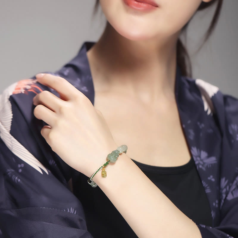 Natural Hetian Jade PiXiu Fu Character Bracelet, image 6, healing bracelet