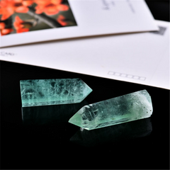 Green Fluorite Crystal Pillar – 7-8cm, close-up detail