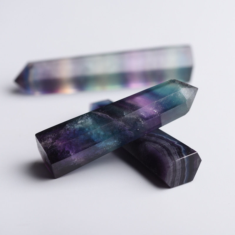 Colorful Fluorite Crystal Pillar – 8-9cm, lifestyle shot