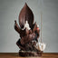 Lotus Buddha Avalokitesvara Purple Clay Incense Burner – top angle with lid removed, sacred incense holder