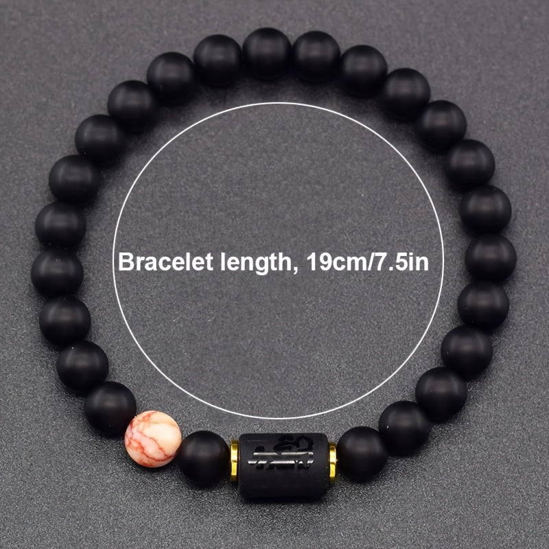 Natural Stone Zodiac Sign Bracelet | 12 Astrological Signs with Gift Card Secondary image