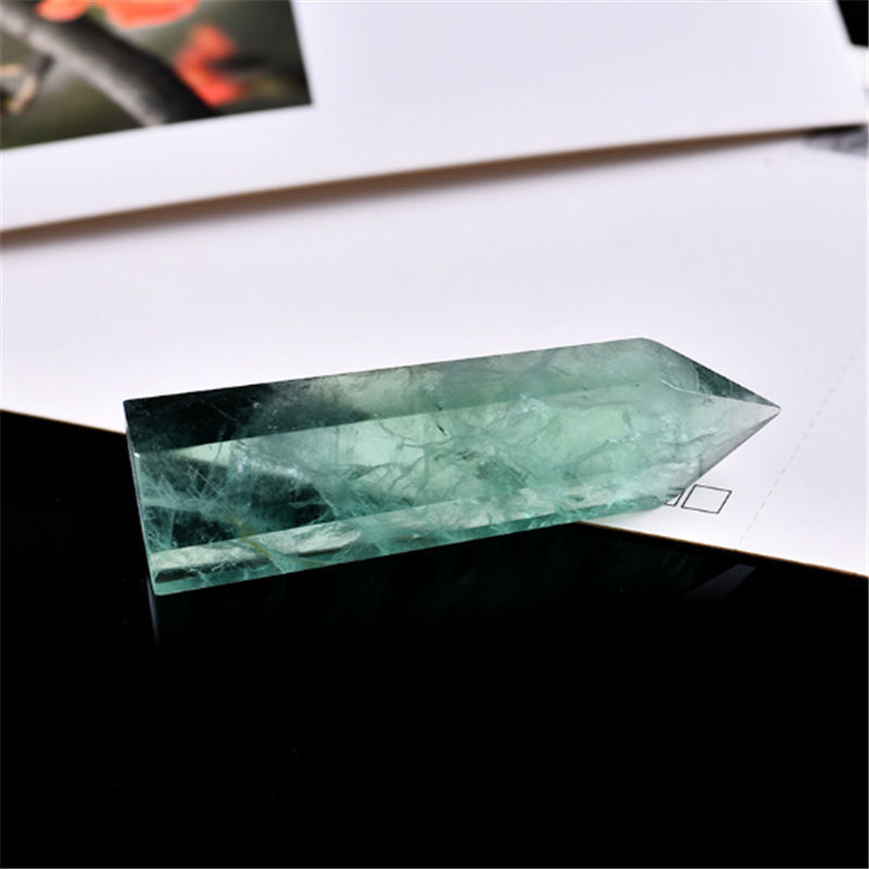 Green Fluorite Crystal Pillar – 4-5cm, front view