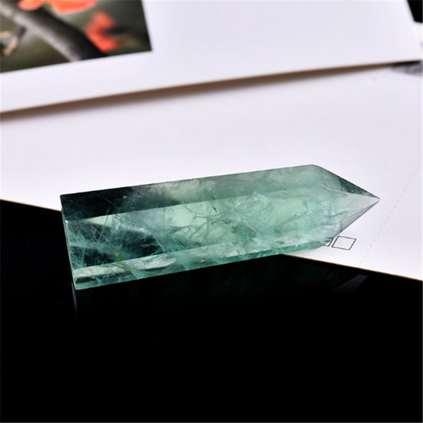 Green Fluorite Crystal Pillar – 4-5cm, front view