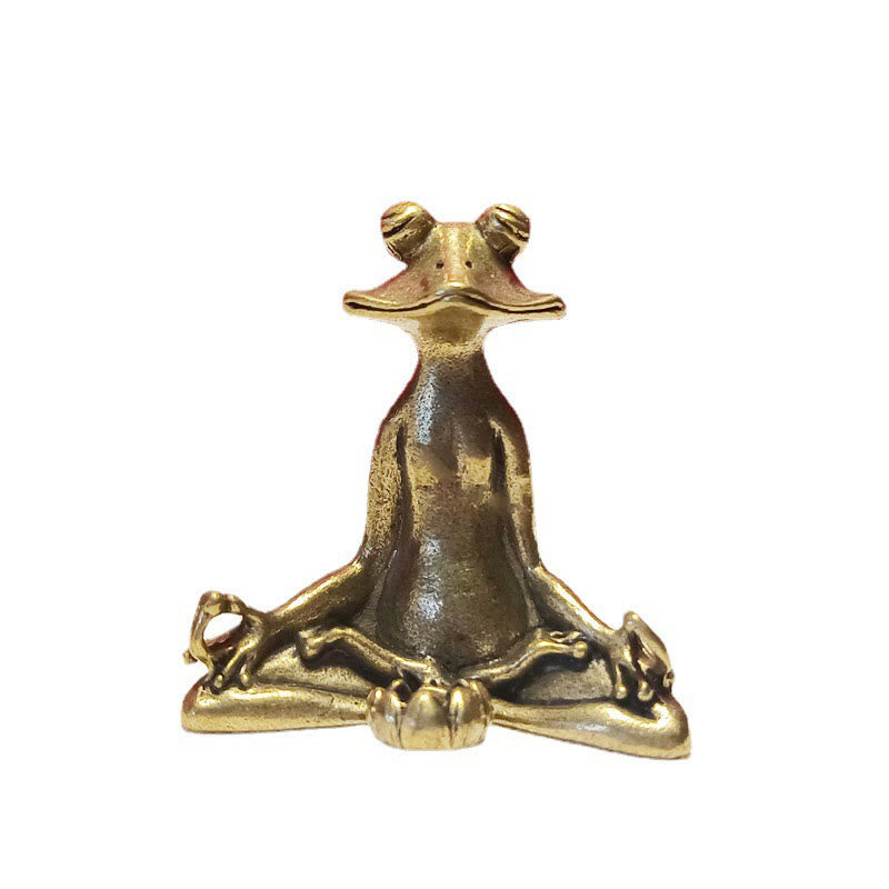 Mini Frog Turtle Koi Copper Decor – copper turtle viewed from above showing shell pattern, mini decor figurine