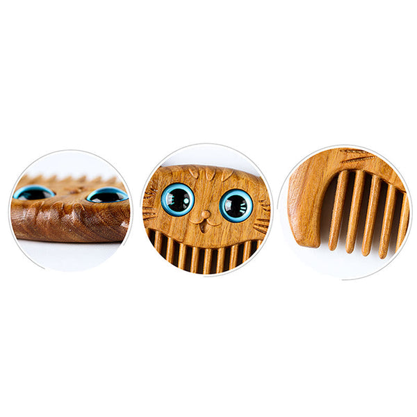 Green Sandalwood Cat Portable Comb, image 12