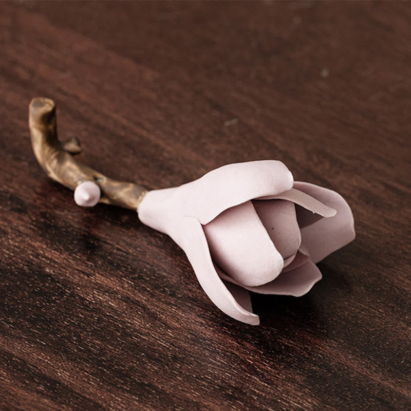 Brûle-encens en céramique Fleur de Gardenia
