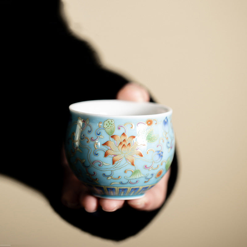 Lotus Pod Ceramic Kung Fu Tea Cup 80ml | Purity & Calm