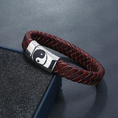 Feng Shui Yin Yang Titanium Steel Balance Bracelet – Harmony & Wellness
