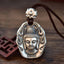 Lotus Buddha Avalokitesvara Incense Burner – front view Avalokitesvara on lotus, purple clay ceramic