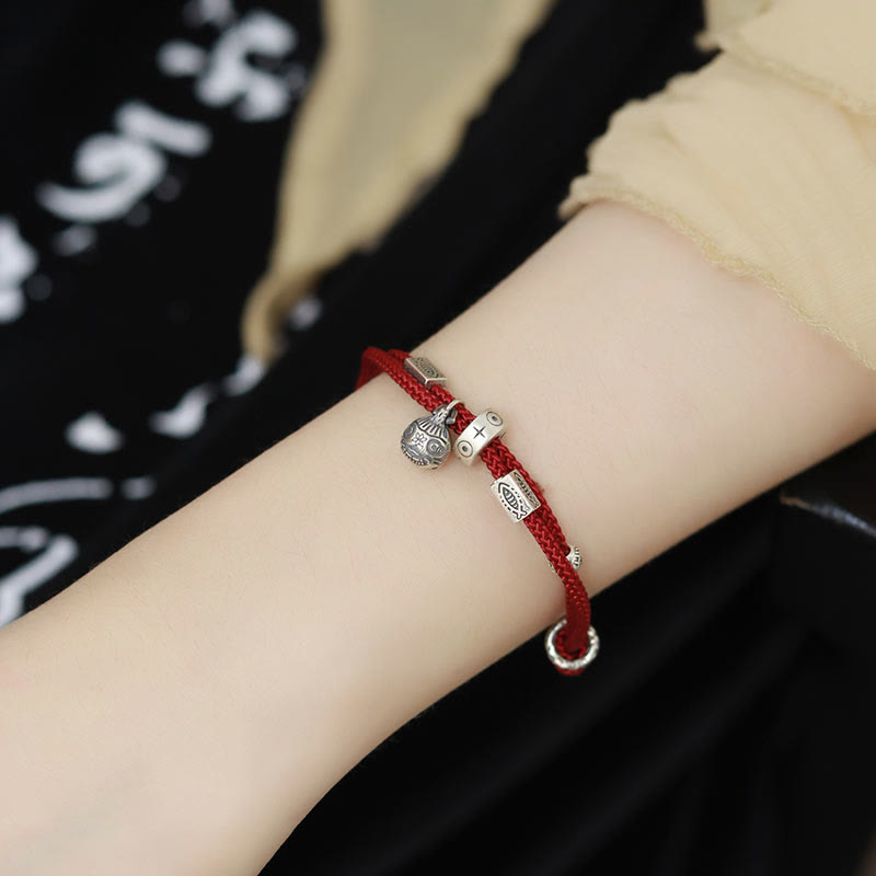 Silver Gold Koi Pixiu Bracelet - close-up of gold swallowing beast charm head, wealth symbol