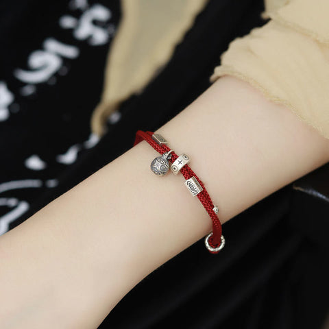 925 Silver Koi and Pixiu Braided Bracelet Secondary image