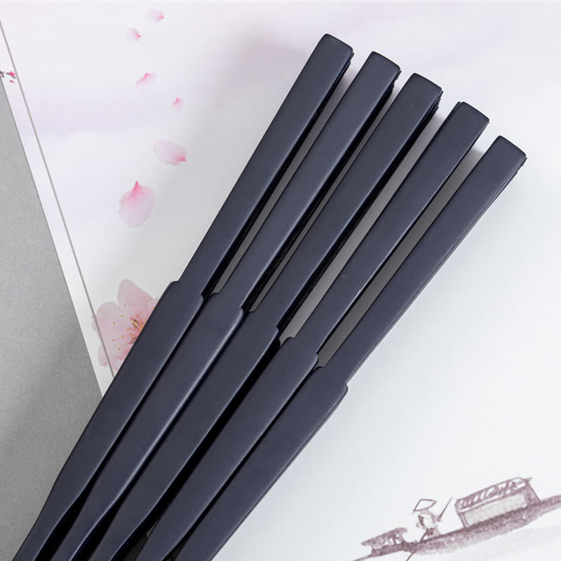 Crane Dragonfly Lotus Silk Bamboo Folding Fan 22.5cm