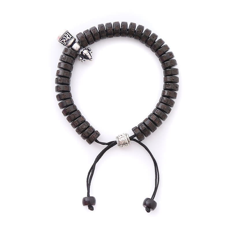 Coconut Shell Om Mani Padme Hum Dorje Vajra Bracelet Zweitbild