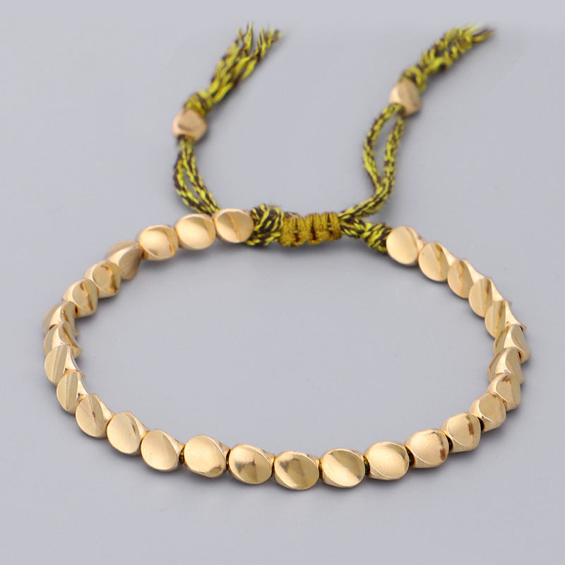 Tibetan Copper Beads Healing Rope Bracelet, image 8, healing bracelet
