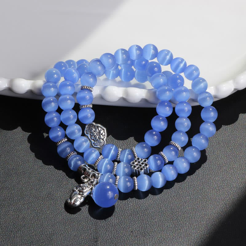 Cat Eye PiXiu Triple Wrap Bracelet, image 19, healing bracelet