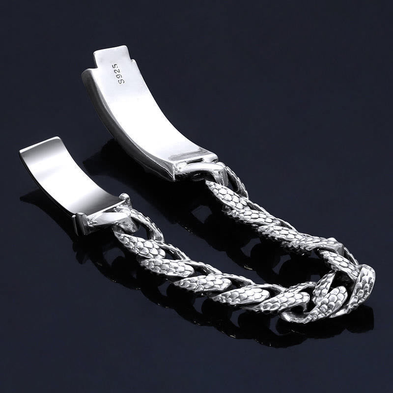 Dragon Scale Bracelet - worn on wrist with hands, lifestyle, statement