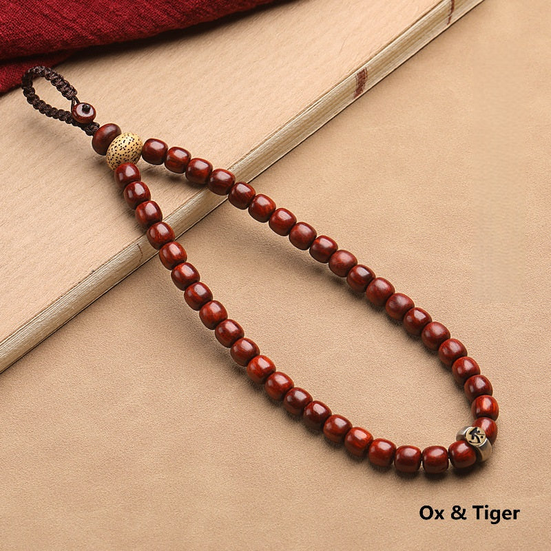Natural Sandalwood Zodiac Buddha Keychain | Protection & Luck Secondary image