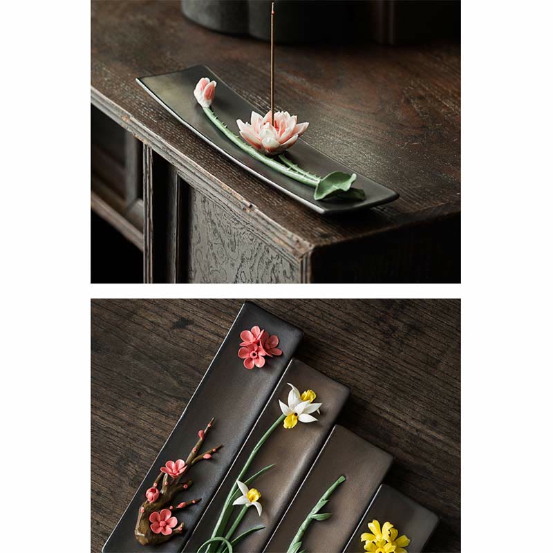 Ceramic Lotus Incense Burner | Serenity & Balance