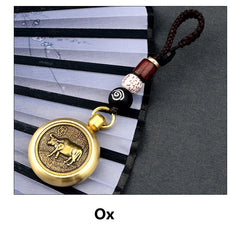 Lucky Brass Zodiac Keychain – OX, image 2, lucky charm