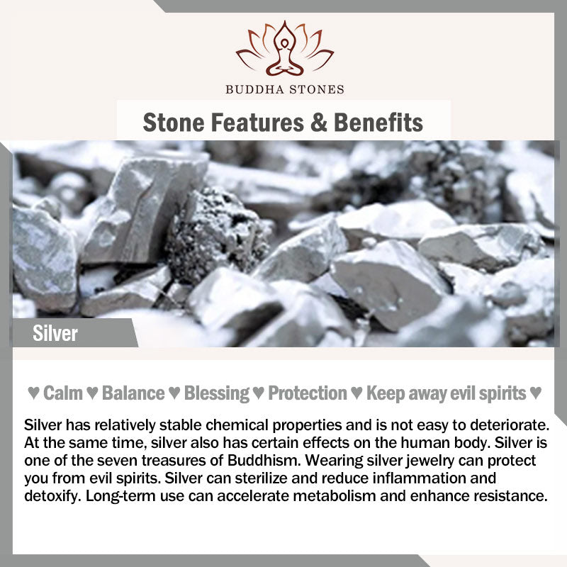 Silver PiXiu Strawberry Quartz Bracelet – Silver stone calm balance protection infographic