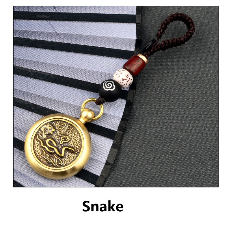 Lucky Brass Zodiac Keychain – SNAKE, image 6, lucky charm