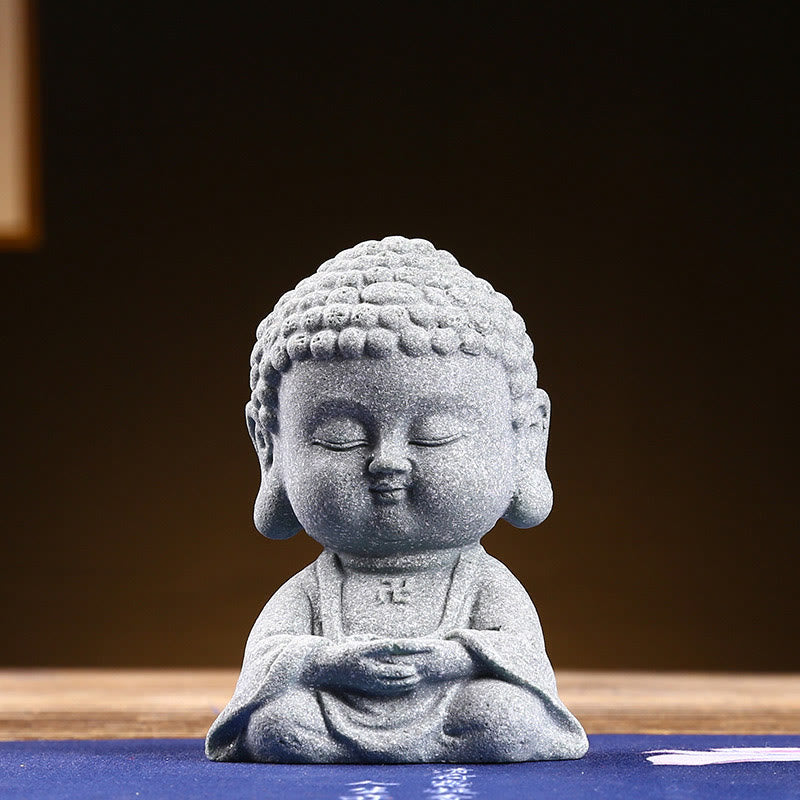 Meditation Praying Buddha Statue – statue in bathroom spa setting with towels, relaxation decor