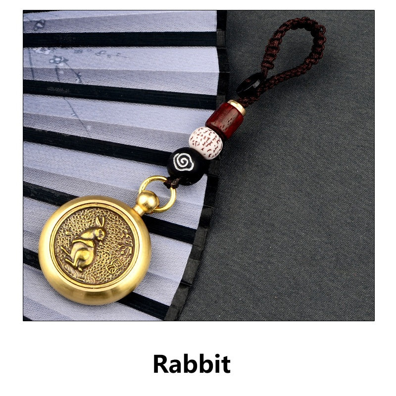 Lucky Brass Zodiac Keychain – RABBIT, image 4, lucky charm