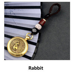 Lucky Brass Zodiac Keychain – RABBIT, image 4, lucky charm