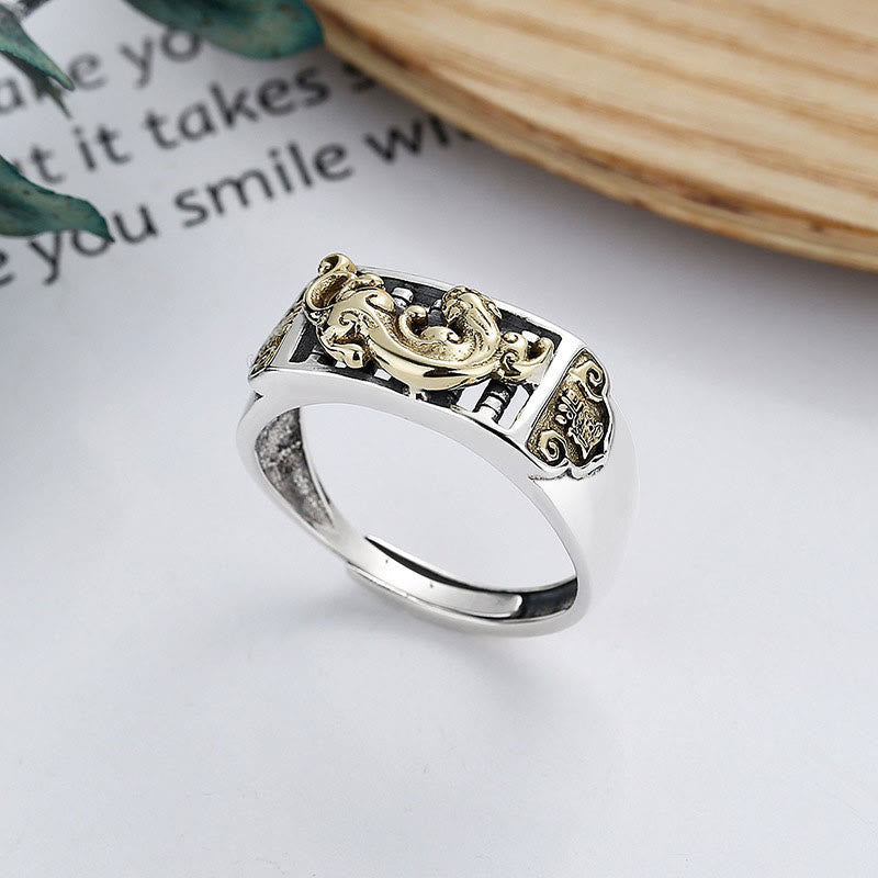 925 Sterling Silver PiXiu Adjustable Ring, image 2, spiritual ring