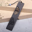Tree of Life Wood Bookmarks - single ebony bookmark with lattice cutout leaning on kraft boxes, porcelain bead