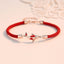 Gold Plated Koi Fish Bracelet - Front view of koi charm on braided rope, feng shui jewelry