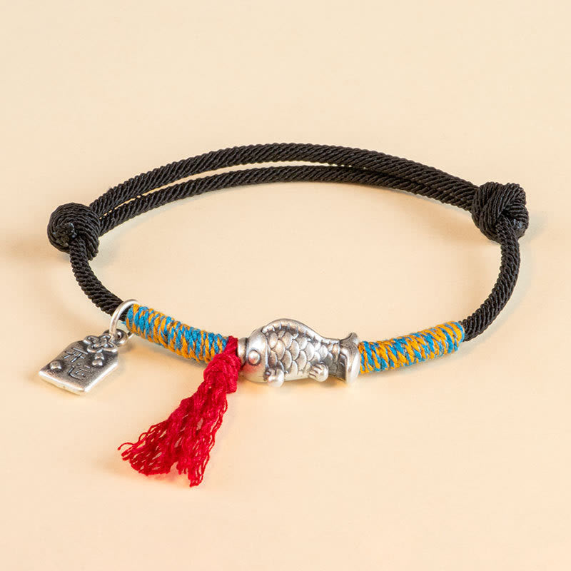 Silver Koi Bracelet – Gift box with red velvet interior and koi bracelet