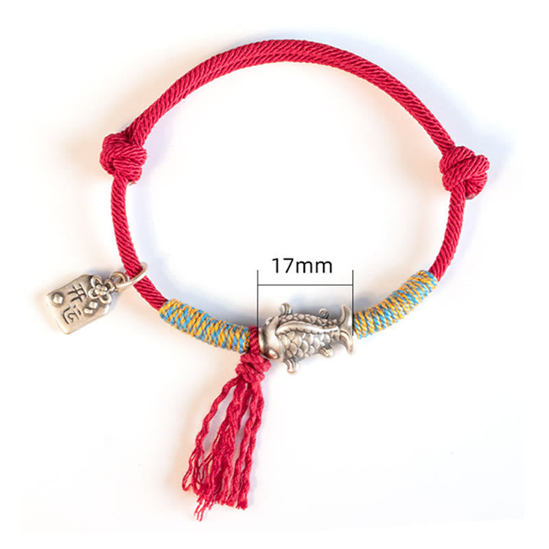 Silver Koi Bracelet – Koi fish scales and tail fin close-up, silver jewelry