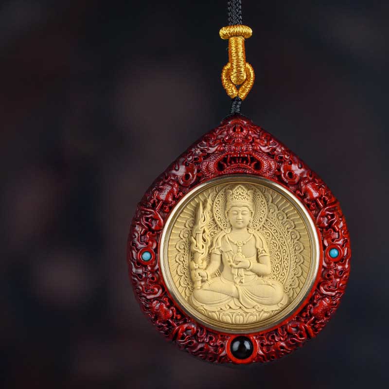 Zodiac Buddha Sandalwood Necklace – Buddha pendant on black velvet, dramatic jewelry photography