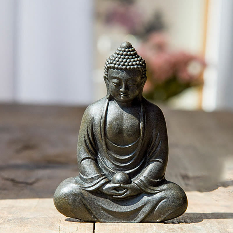 Tibetan Meditating Buddha Statue – altar table serenity corner display, tibetan buddha meditation space