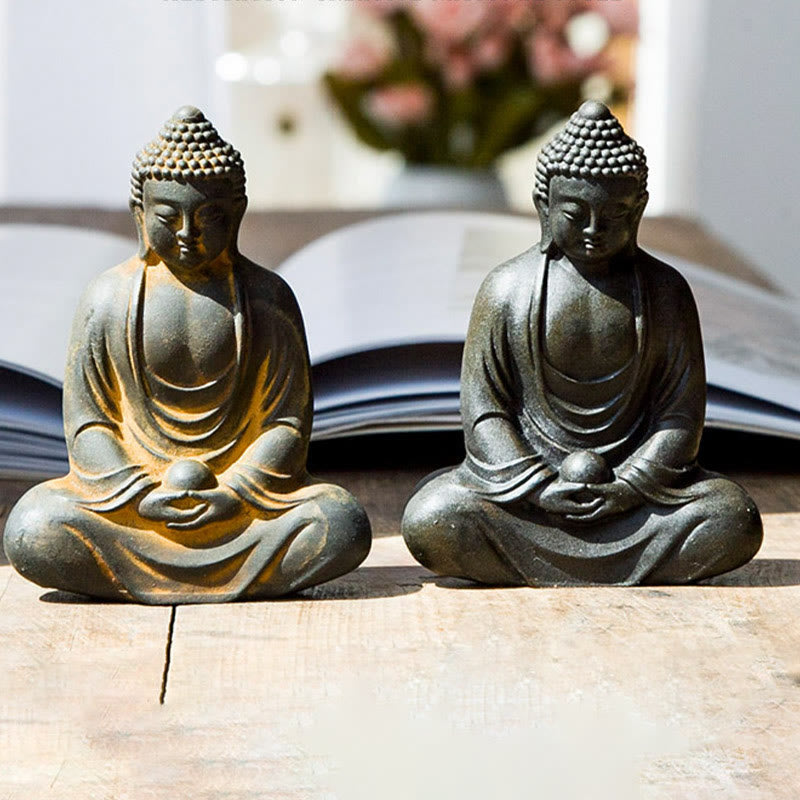 Tibetan Meditating Buddha Statue – front view tranquil deity sculpture, tibetan buddha meditation statue