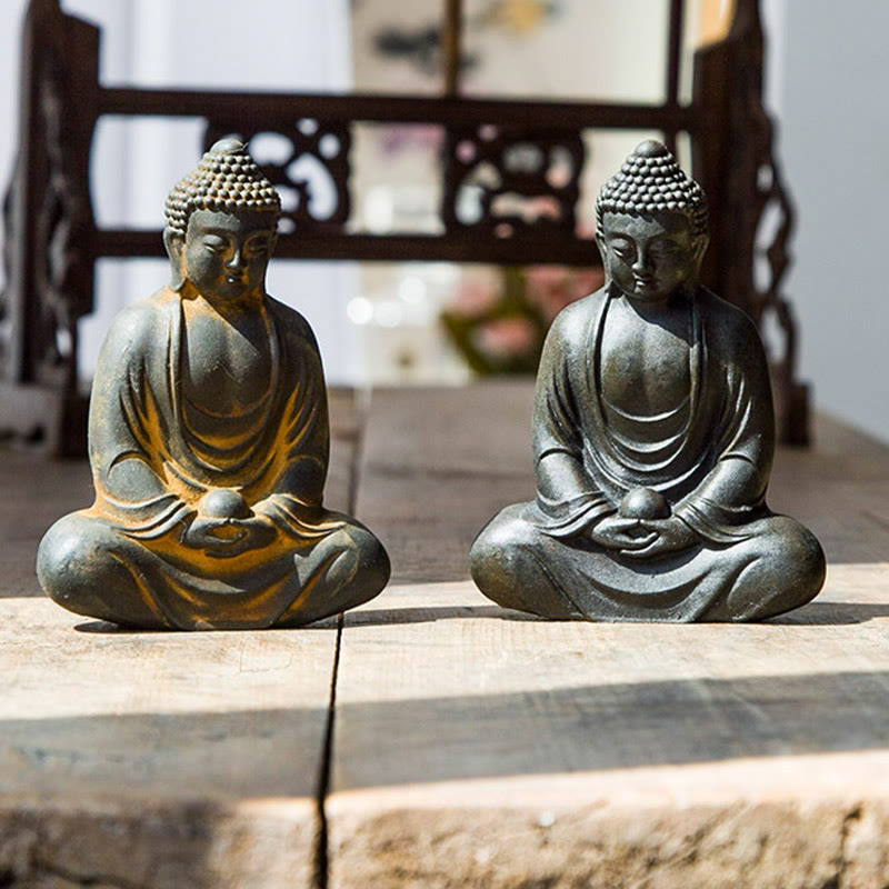 Tibetan Meditating Buddha Statue – serenity energy meditation room decor, peaceful tibetan buddha art