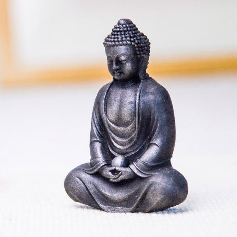 Tibetan Meditating Buddha Statue – evening prayer serenity ambiance, twilight tibetan buddha display