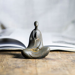 Tibetan Buddha Statue – two distinct tibetan buddha styles shown, iron powder resin desk decoration