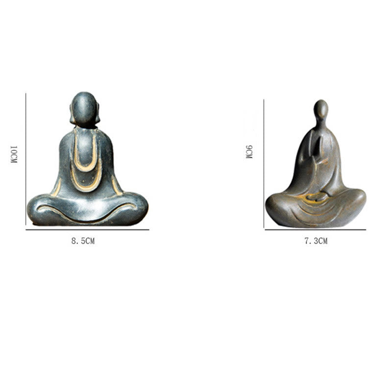 Tibetan Buddha Statue 2 Styles Iron Powder Resin Desk Decoration