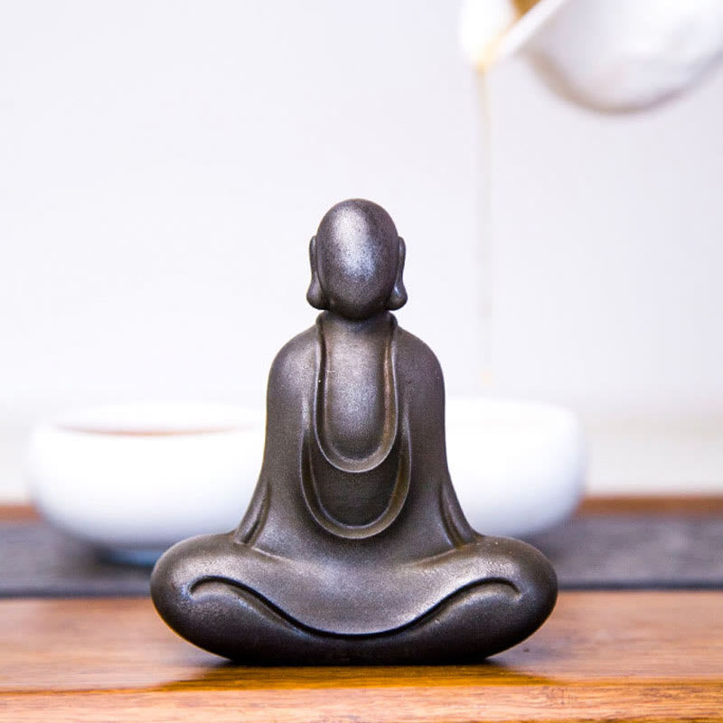 Tibetan Buddha Statue – meditation room tibetan centerpiece, iron powder buddha shrine decor