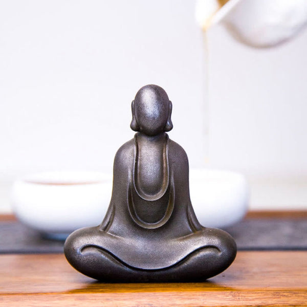 Tibetan Buddha Statue – meditation room tibetan centerpiece, iron powder buddha shrine decor
