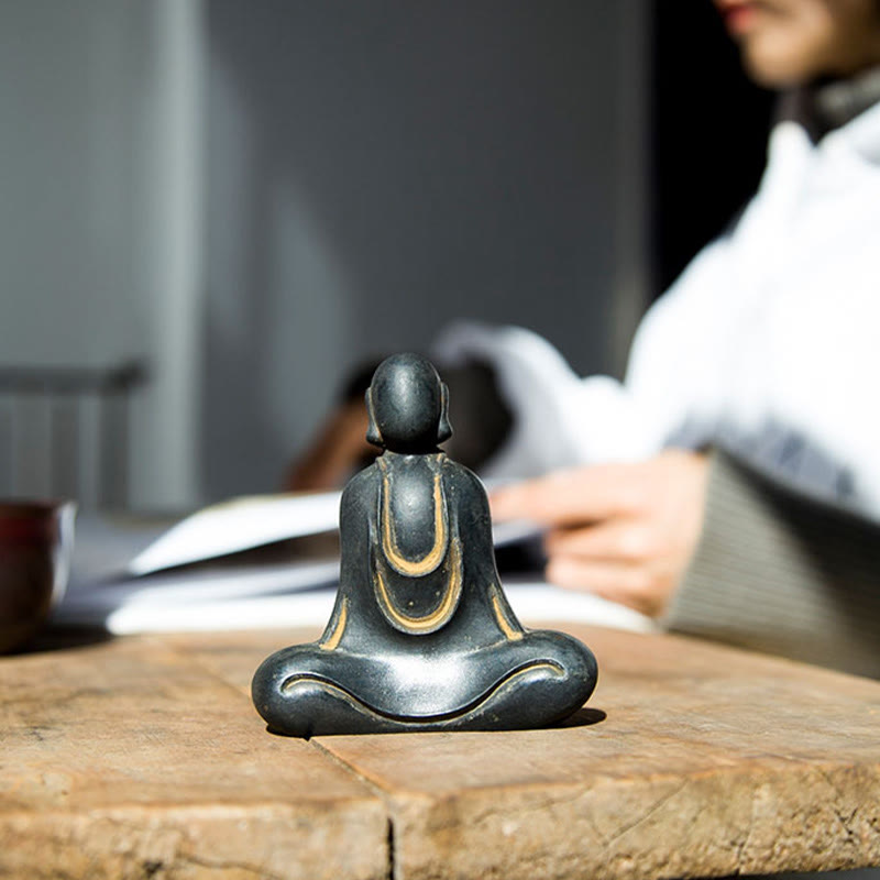 Tibetan Buddha Statue – intricate texture iron powder cast, unique tibetan statue surface