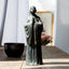 Meditating Praying Monk Statue Set – monk set in deep meditation prayer pose, iron powder resin prayer decor